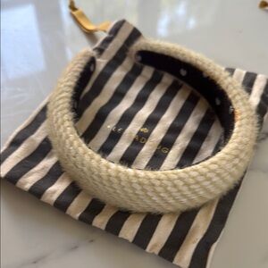 Lele Sadoughi Herringbone Cream and Tan  Headband